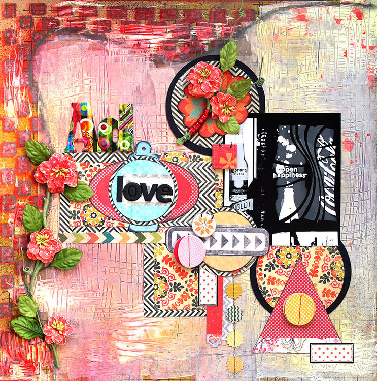 Ad love **Scraps of Darkness **August kit Jamaican Sunset