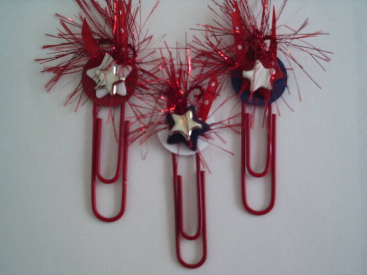 Toddler Swap - 4th of July - Altered Paper Clips