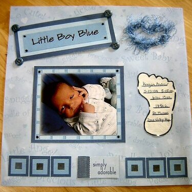 Keegan&#039;s Birth Pix and Info Layout Page 1