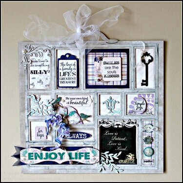 Altered Chipboard Tray Decor *Quick Quotes*