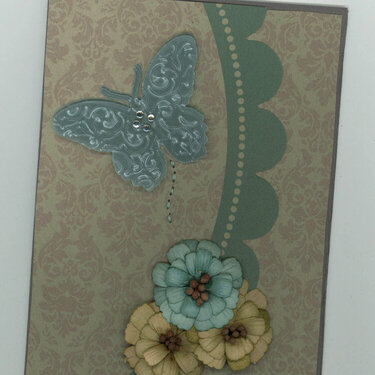 Damask Floral Card