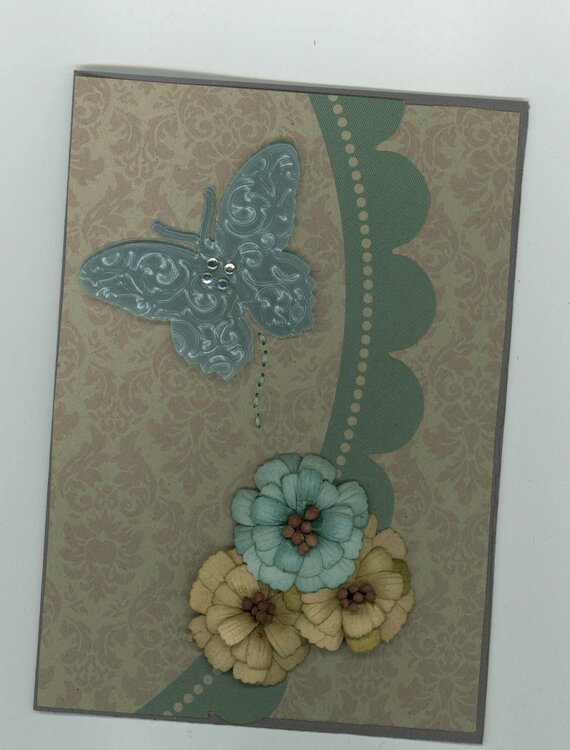 Damask Floral Card