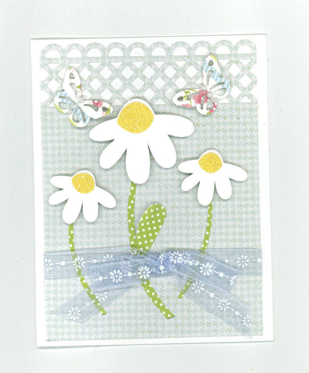 flower and butterfly card
