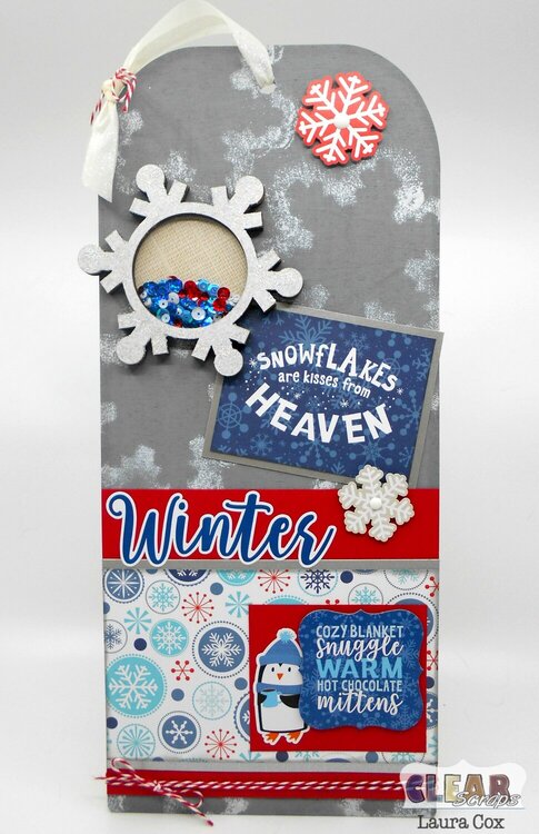 Snowflakes from Heaven Jumbo Wood Tag