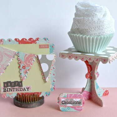 Cupcake Stand + Card by Pinky Hobbs