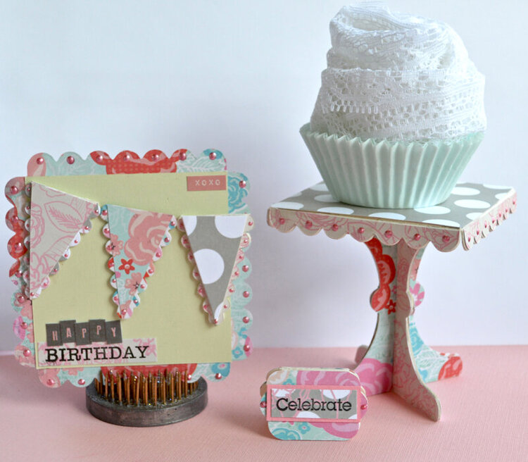 Cupcake Stand + Card by Pinky Hobbs