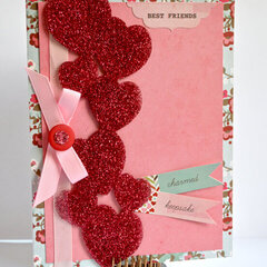 Clear Heart Border Card by Pinky