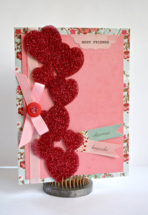 Clear Heart Border Card by Pinky