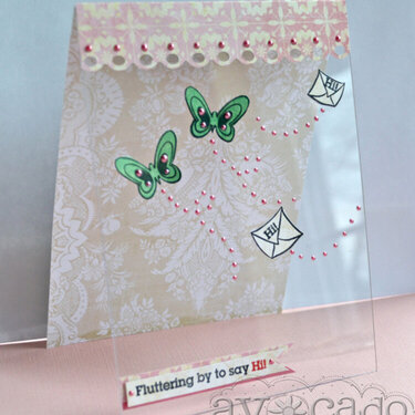 Acrylic Avocado Arts Stamped Card by Pinky
