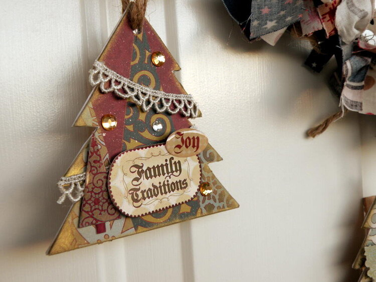 Handmade Garland with Christmas Card hanger