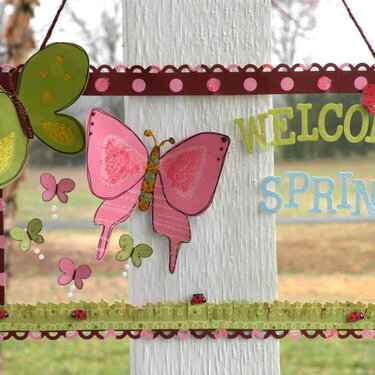 Welcome Spring Acrylic Sign