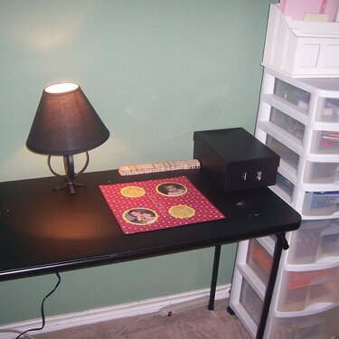 My scrapbooking area. Im so excited, I took a picture!