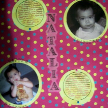 My very 1st scrapbook project- Daughter. Have finishing touches for sure!