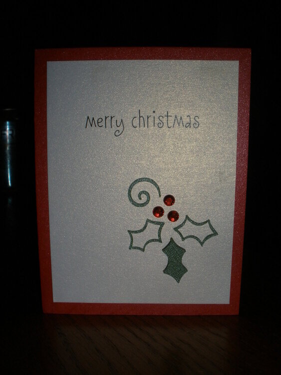 Holly Christmas Card