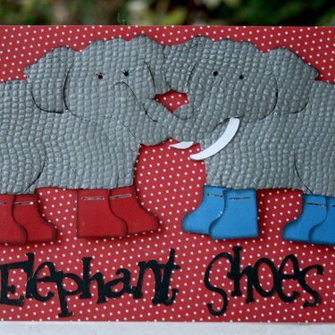 Elephant Shoes Anniversary Card