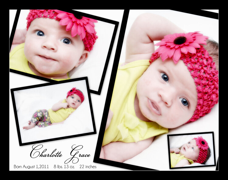 Charlotte One month Collage