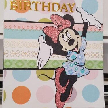 Minnie mouse birthday card