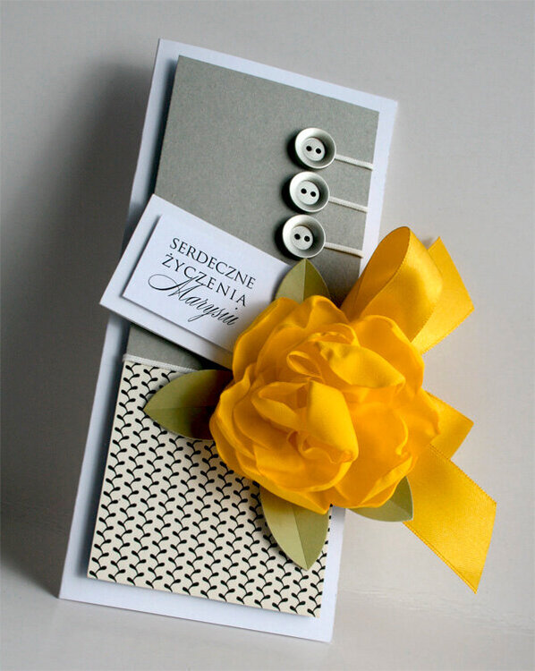 yellow rose card
