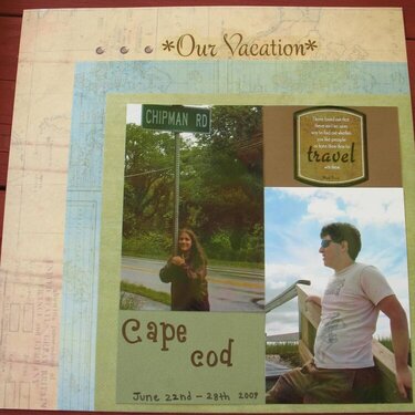 Our Vacation - Page #1 in Cape Cod Scrapbook