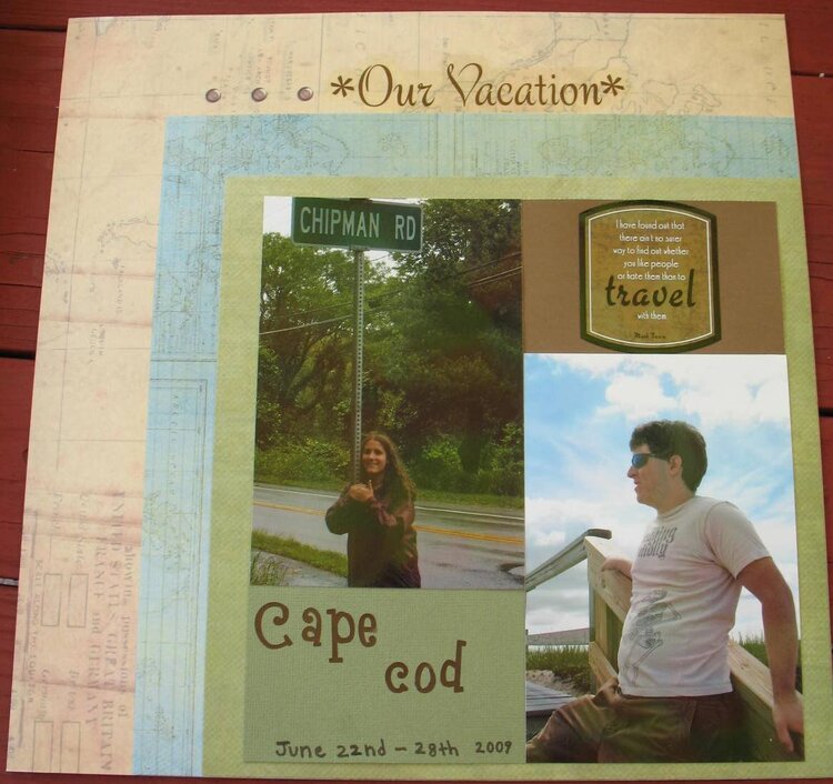 Our Vacation - Page #1 in Cape Cod Scrapbook