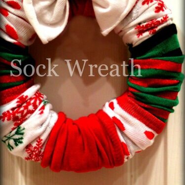 Sock Wreath--Dollar Store Craft