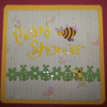 baby shower invite with bees