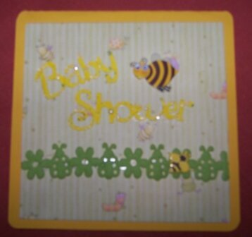 baby shower invite with bees
