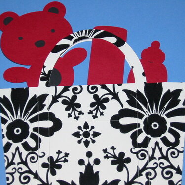 Diaperbag with Bear Invitation