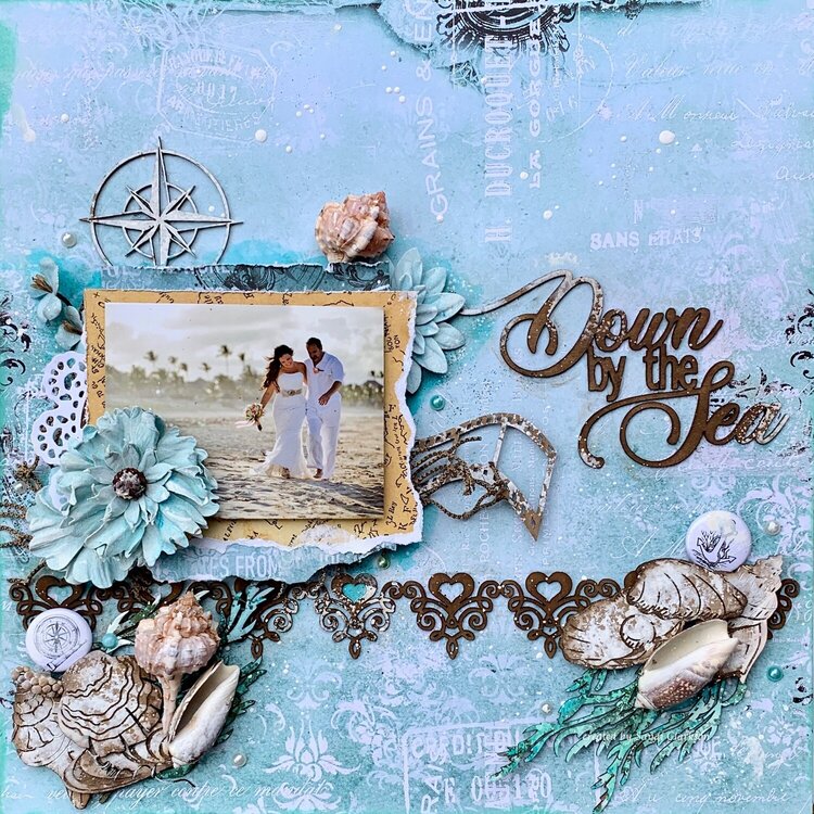 Down By the Sea layout with Sandi Clarkson