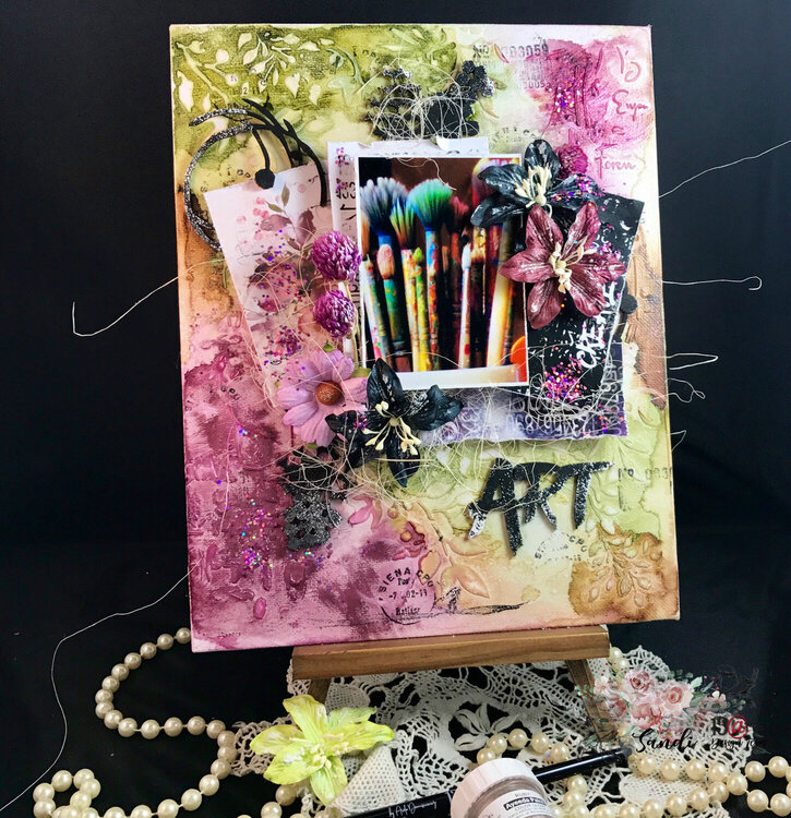 Color Glow ~ Mixed Media Canvas Layout