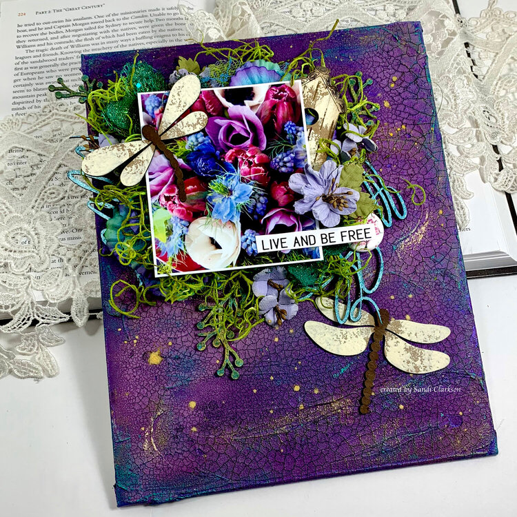 Live and Be Free Canvas ~ Creative Embellishments
