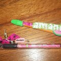 Altered watermelon pen & pencil