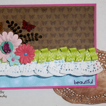 Card using Paper Doilies