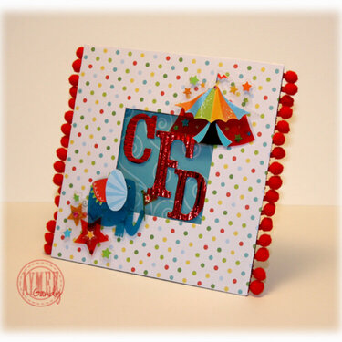 Monogrammed Circus Themed Altered Frame