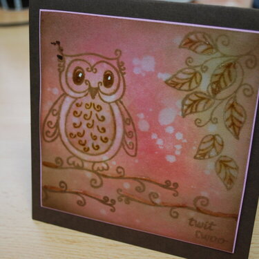 Distress Owl Card