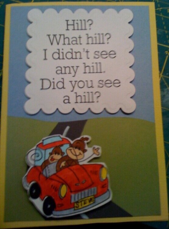 Over the Hill card