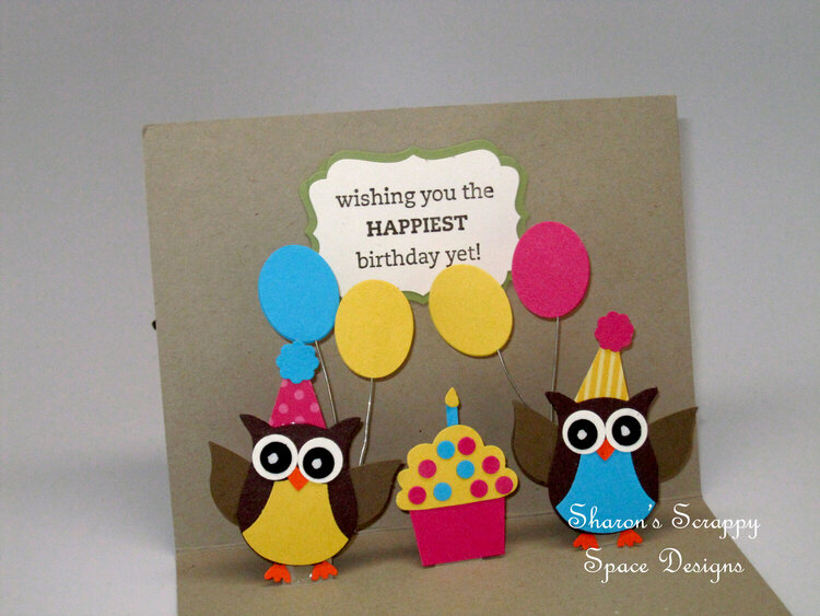 Pop Up Owl Card Inside