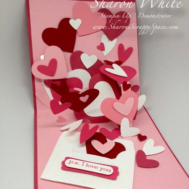 Valentine&#039;s Heart Explosion Card Inside