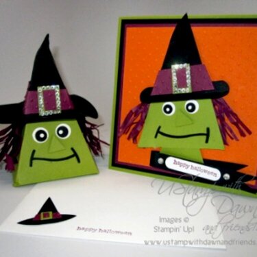 Witchy Treat Holder and Card Set