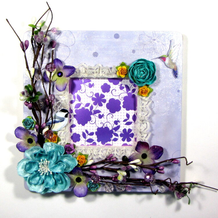 Altered Picture Frame Lavender Harmony