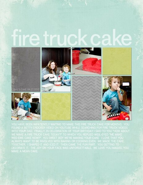 fire truck cake