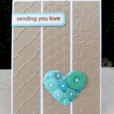 Embossed card - Sending you love