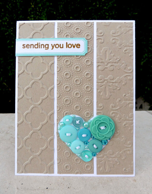 Embossed card - Sending you love