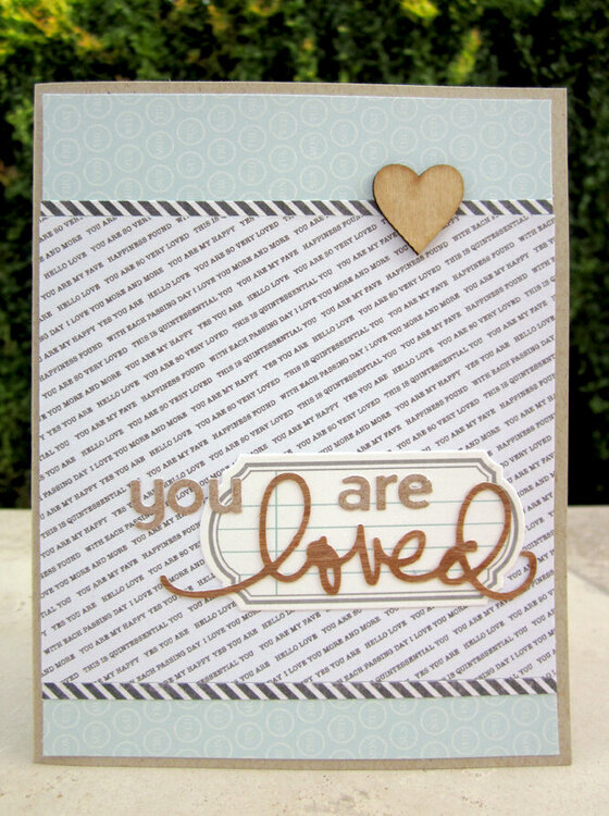 you are loved label card