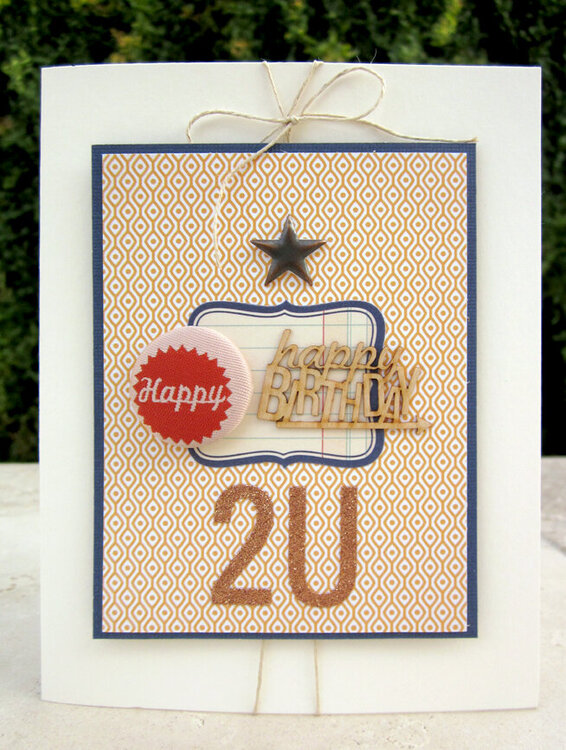 happy birthday label card.