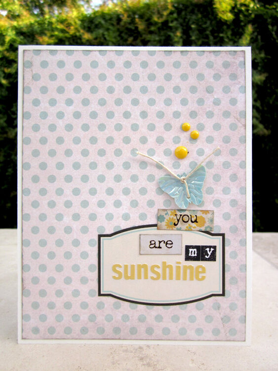 You are my sunshine label card.