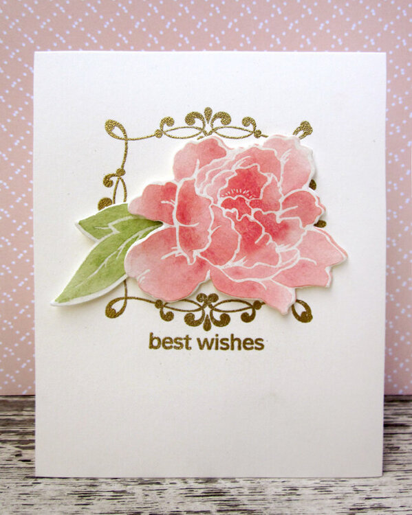 Rose card - best wishes