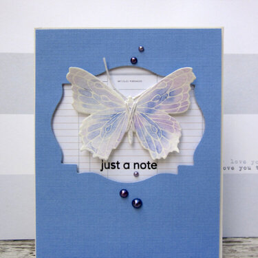 Butterfly card - Just a Note