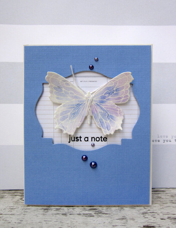 Butterfly card - Just a Note