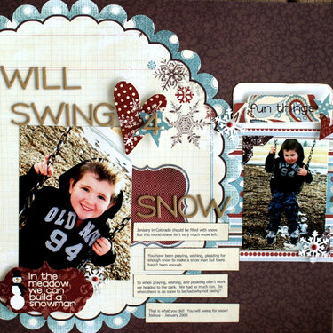 Will Swing 4 Snow &quot; My Scrapbook Nook January Kit&quot;